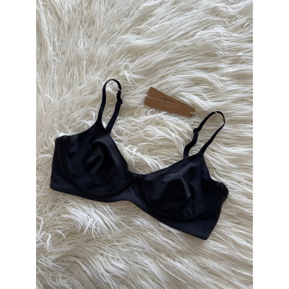 Skims Fits Everybody Unlined Demi Bra Onyx Size 34C - Picture 4 of 6